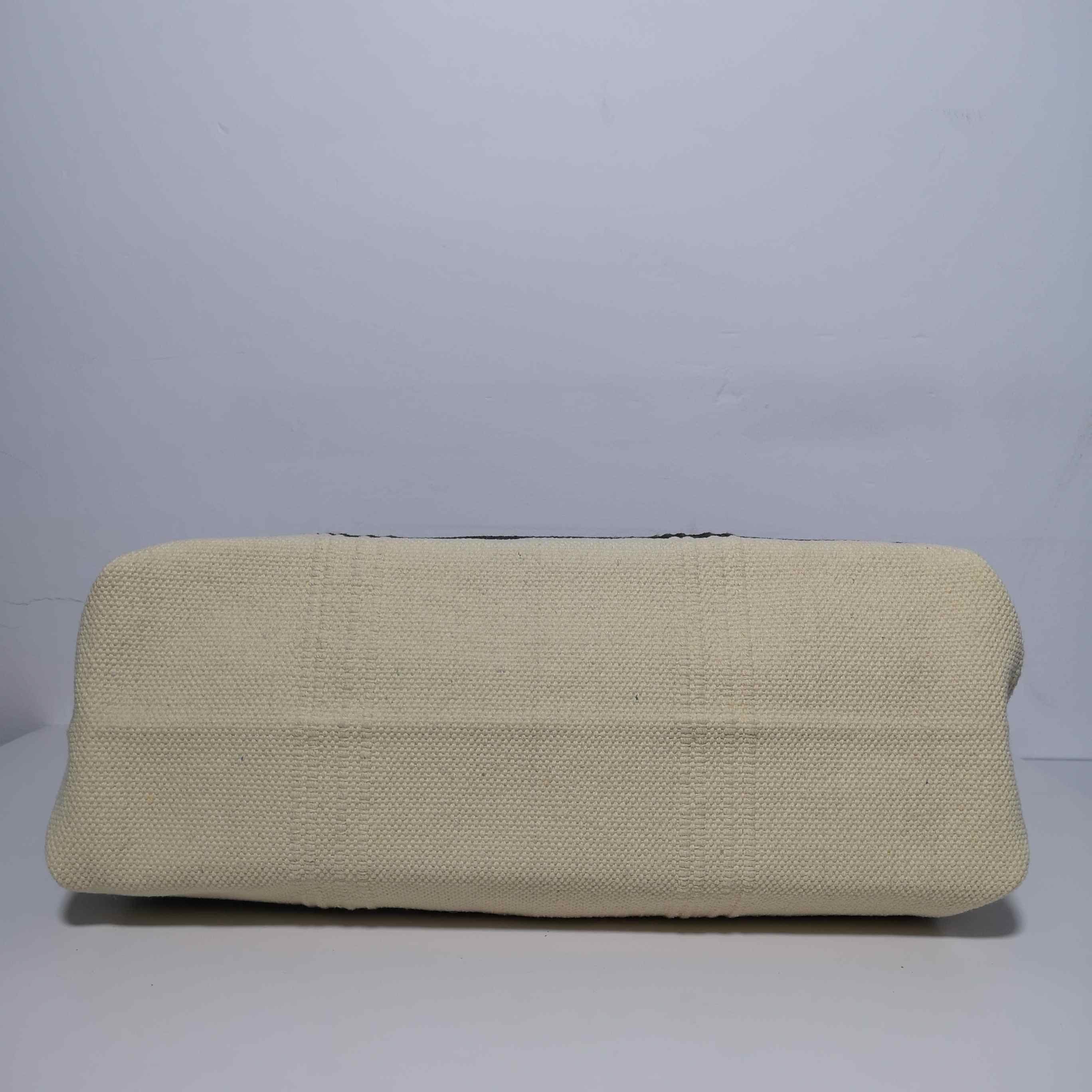 Bolso Tote de Rayas Horizontales con Flecos de Algodón para Mujer