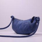 Bolso de hombro de piel genuina con cremallera
