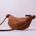 Bolso de hombro de piel genuina con cremallera