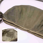 Bolso de hombro de piel genuina con cremallera