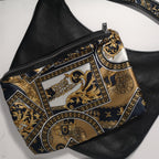 Bolso Hobo Reversible de Piel Genuina con Neceser Interior para Mujer