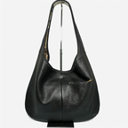 Bolso Hobo Reversible de Piel Genuina con Neceser Interior para Mujer