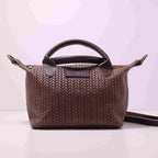 Bolso Artesanal Trenzado de Cuero