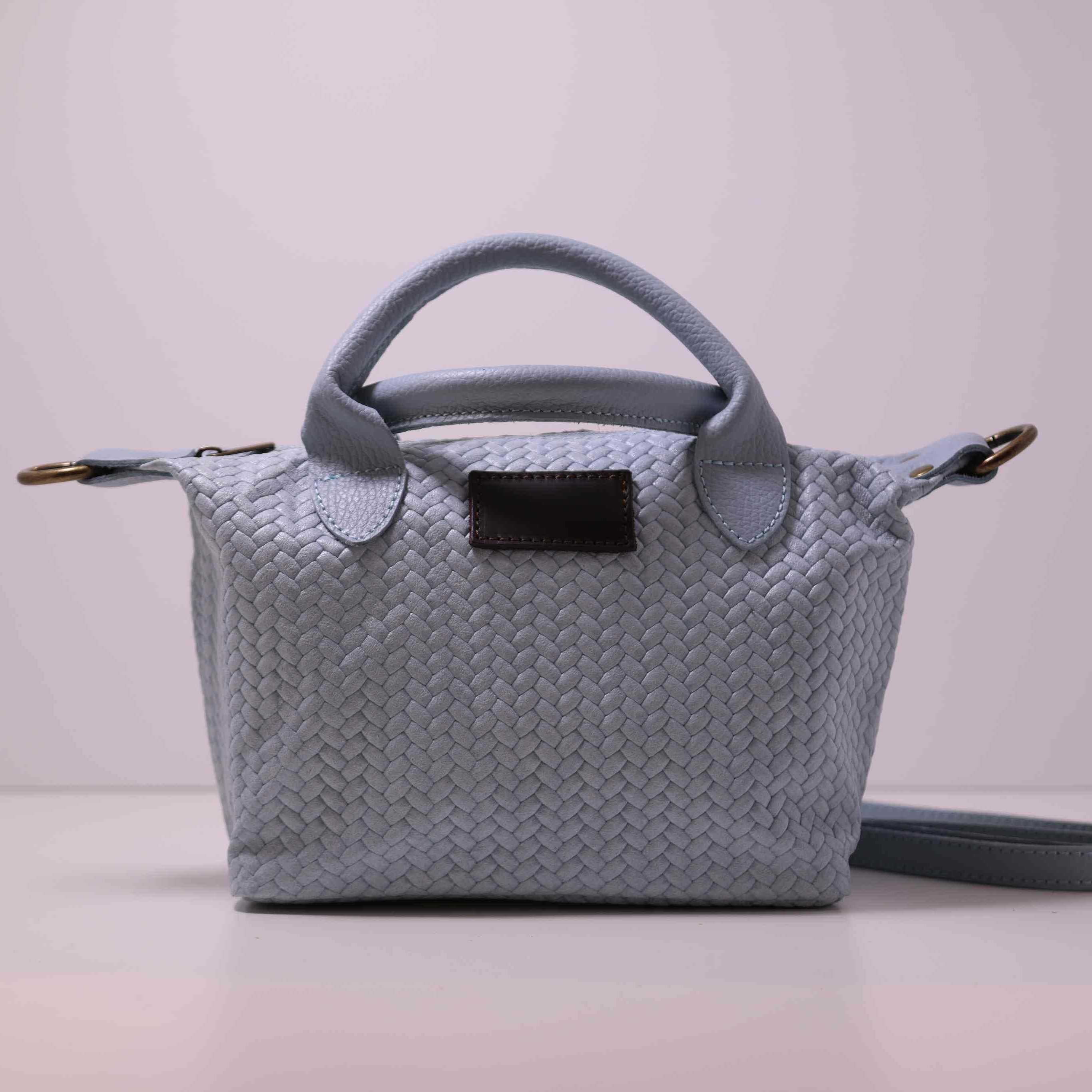 Bolso Artesanal Trenzado de Cuero
